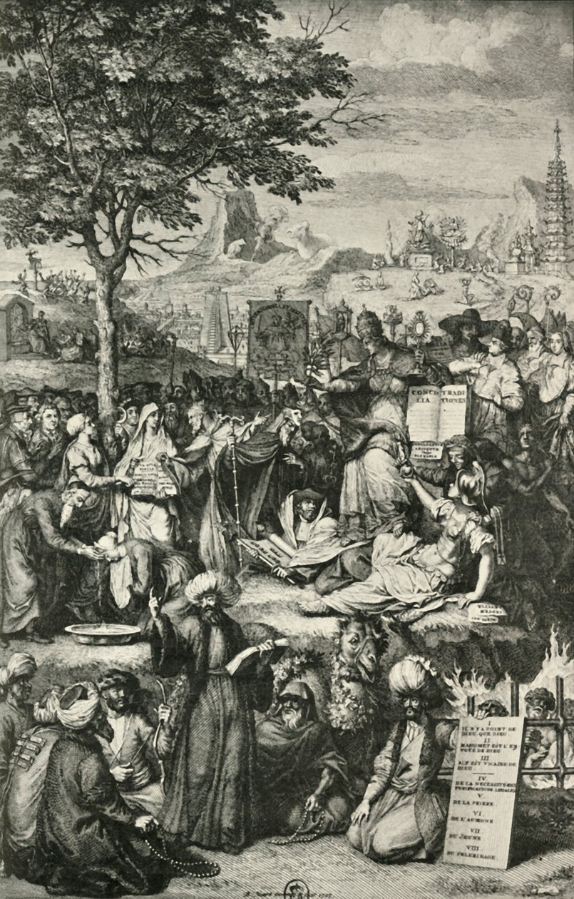 De viktigaste världsreligionerna, c1723, 1908. av Unbekannt