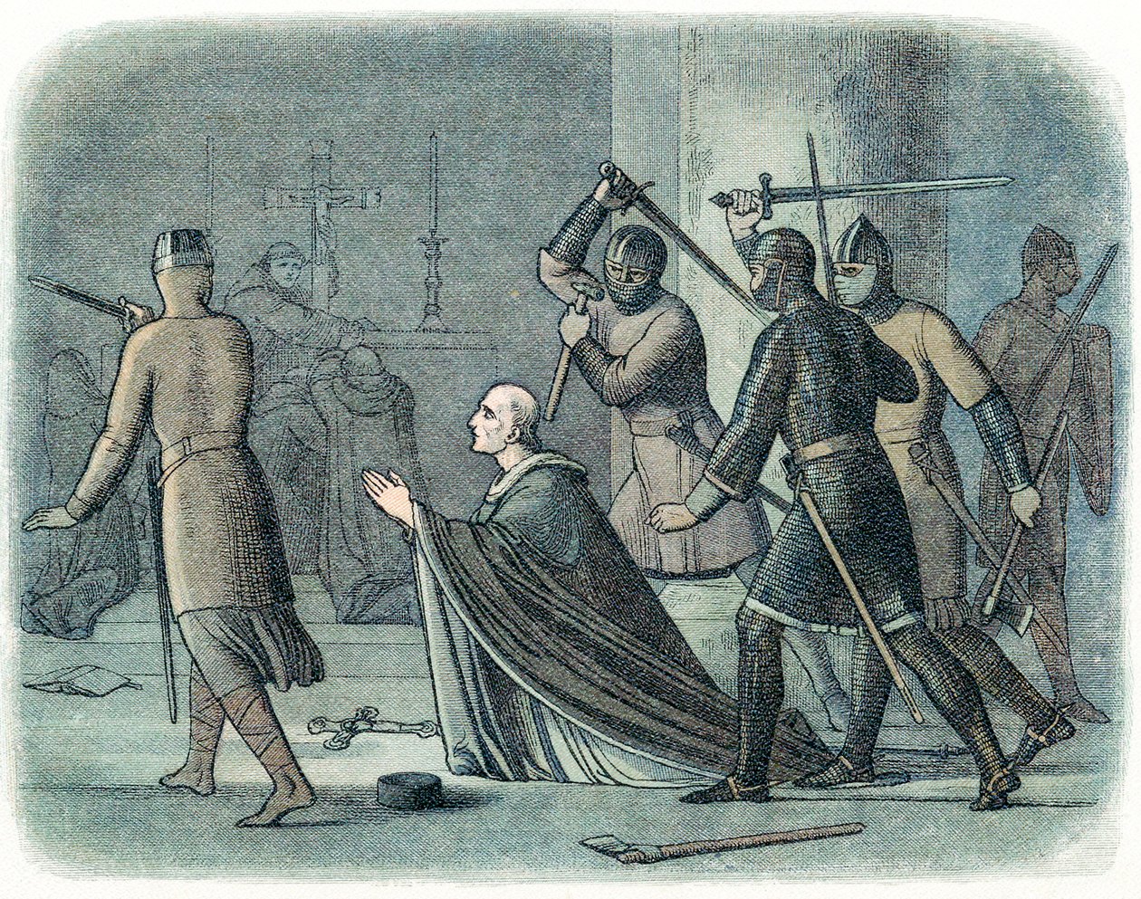 Mordet på Thomas a Becket, 1170 1864 av Unbekannt