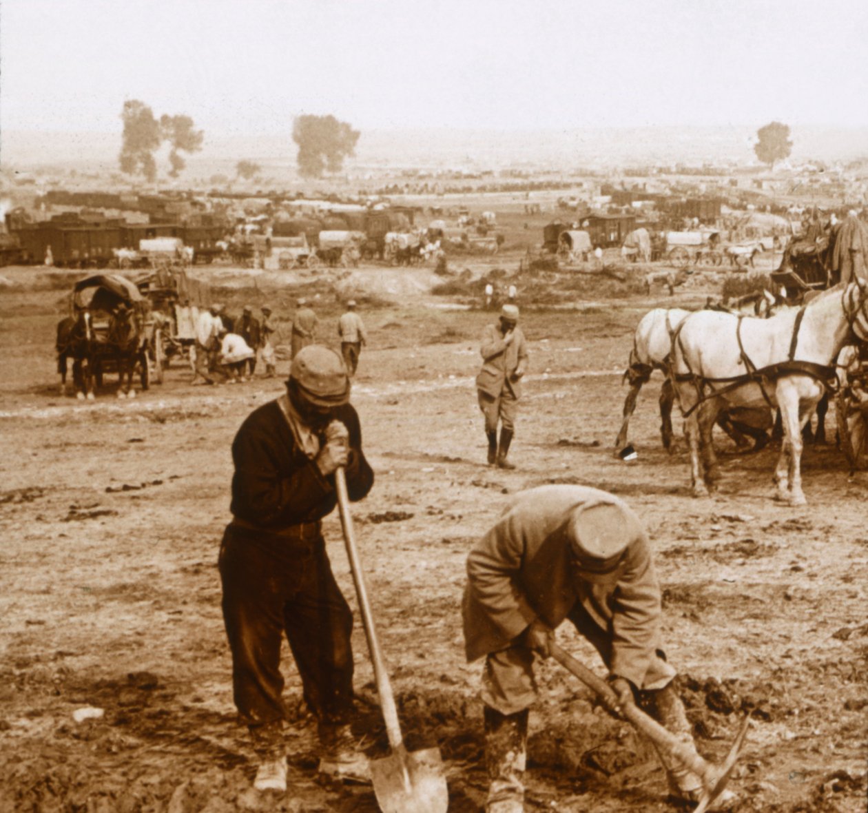 Stationen, Bray-sur-Somme, norra Frankrike, c1914-c1918 av Unbekannt