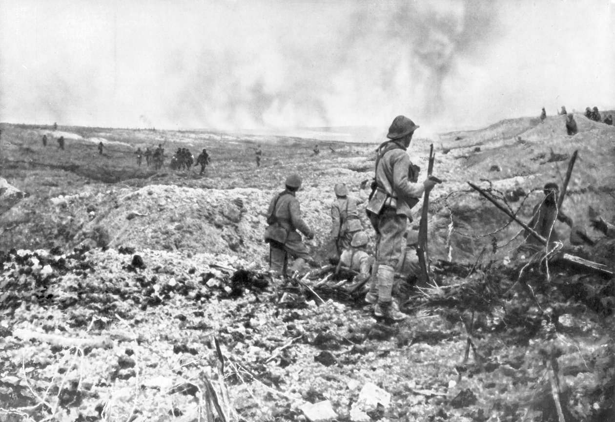 Skyttegravarna i Champagne, Frankrike, 1914 av Unbekannt
