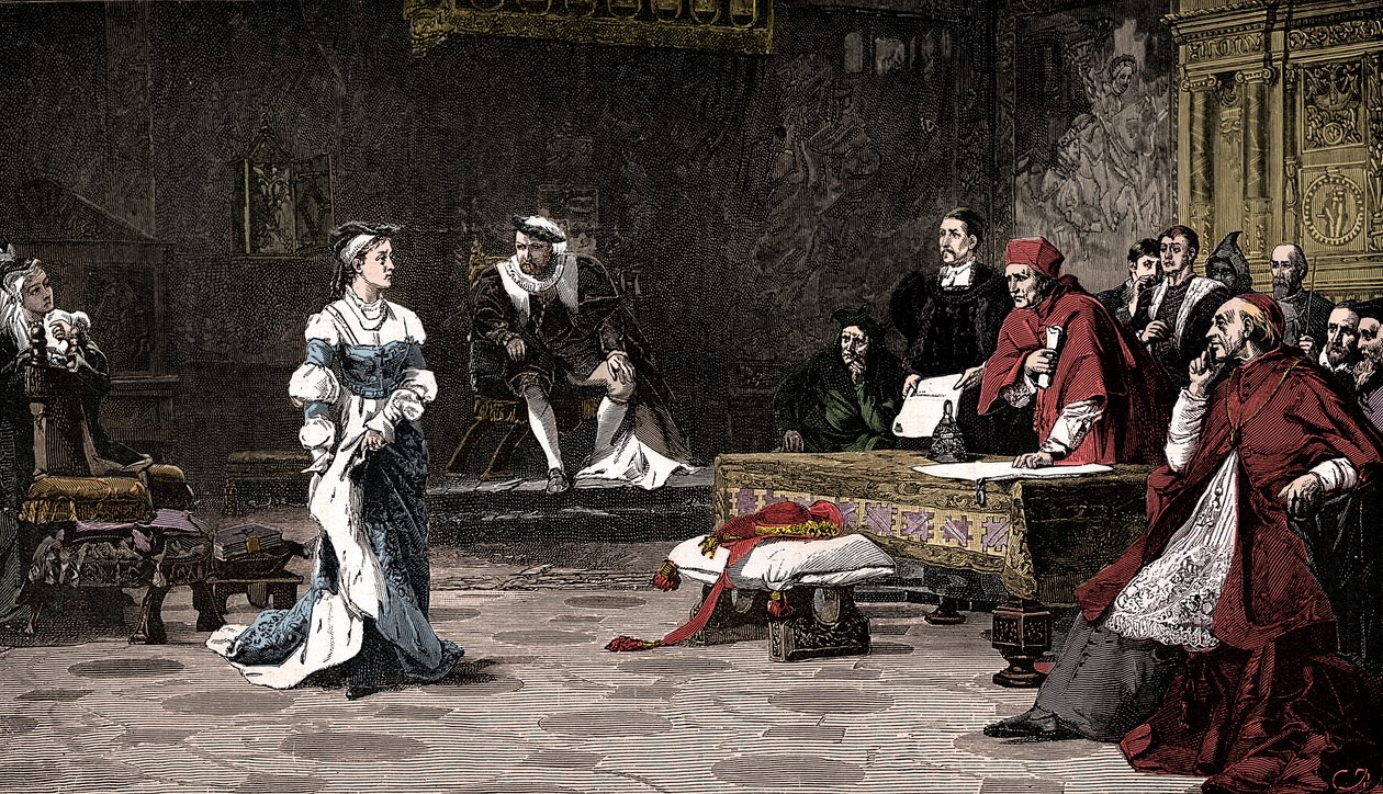 Rättegången mot drottning Katarina, 1529 1905. av Unbekannt