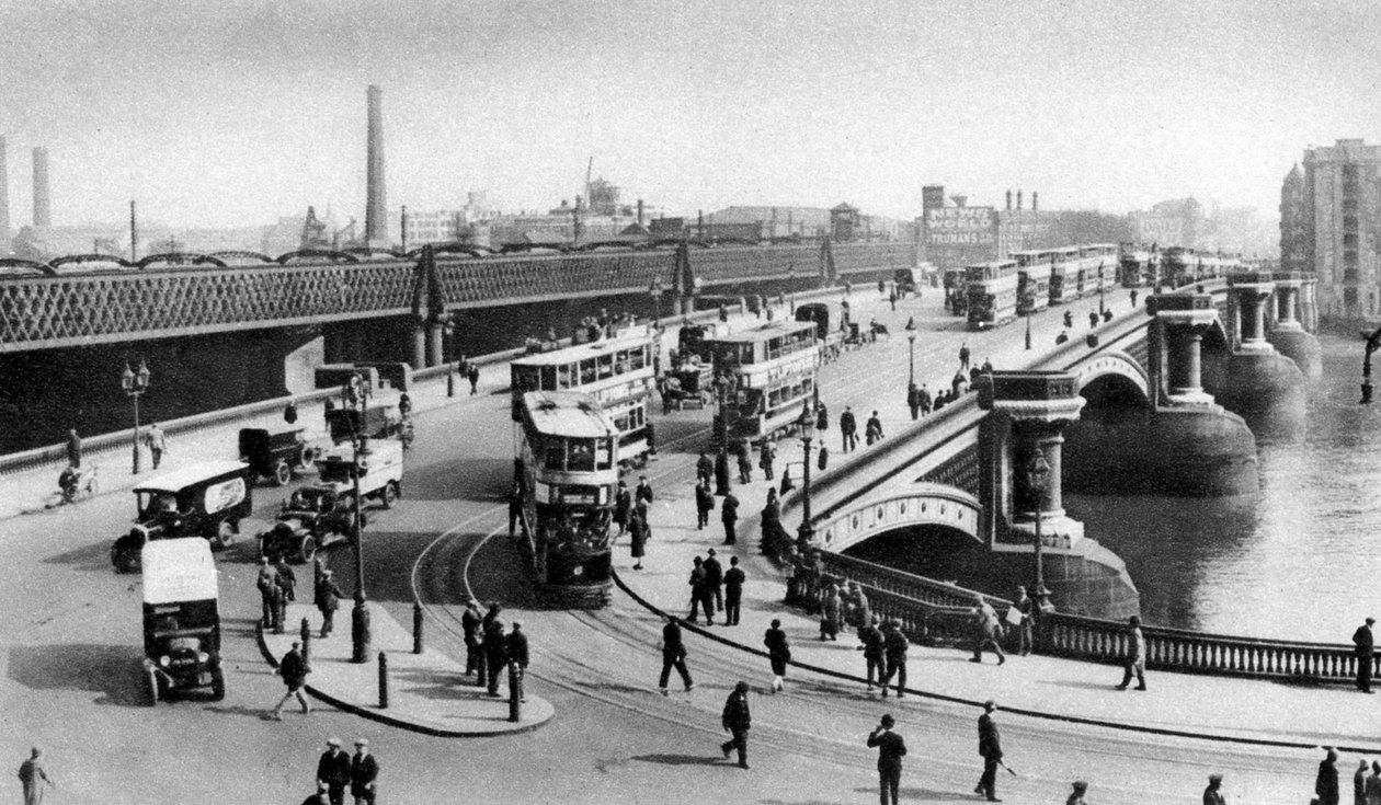 De två broarna vid Blackfriars, London, 1926-1927 av Unbekannt