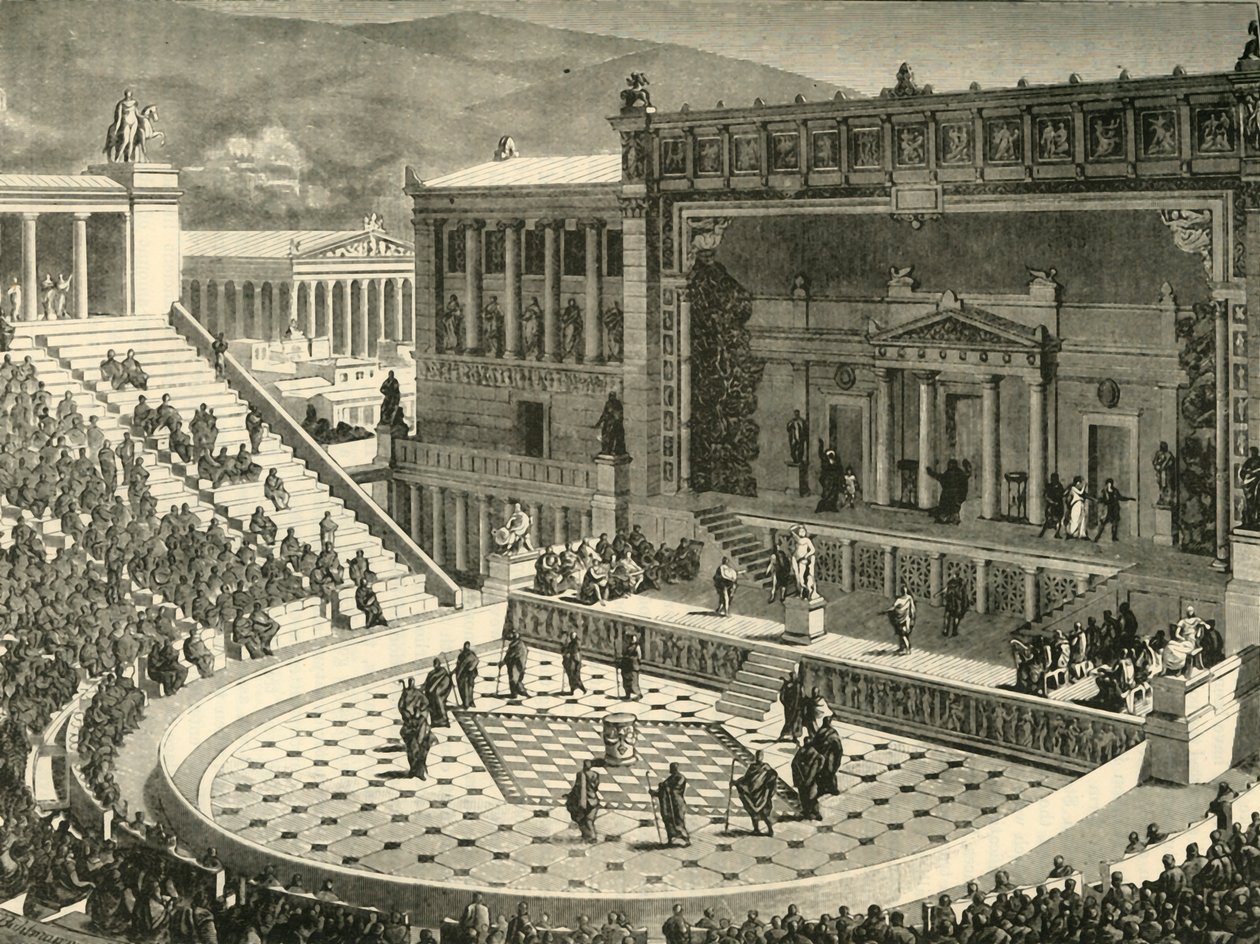 Dionysos teater i Aten, 1890. av Unbekannt