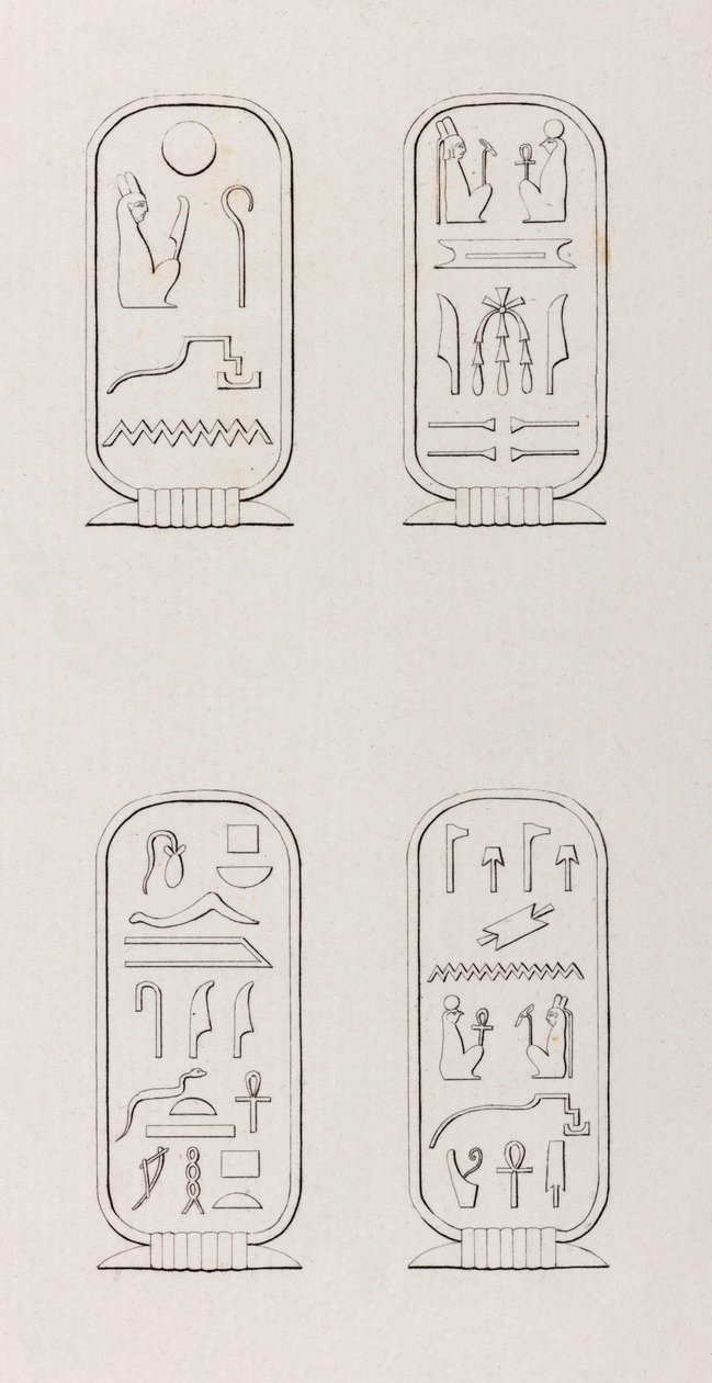 Thebe: Hieroglyfer, närbild av Unbekannt