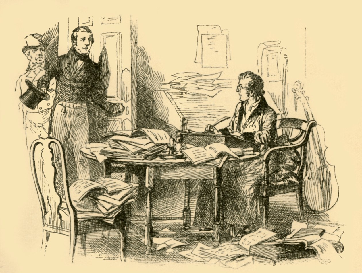 De fann Schubert hårt på jobbet, 1907. av Unbekannt