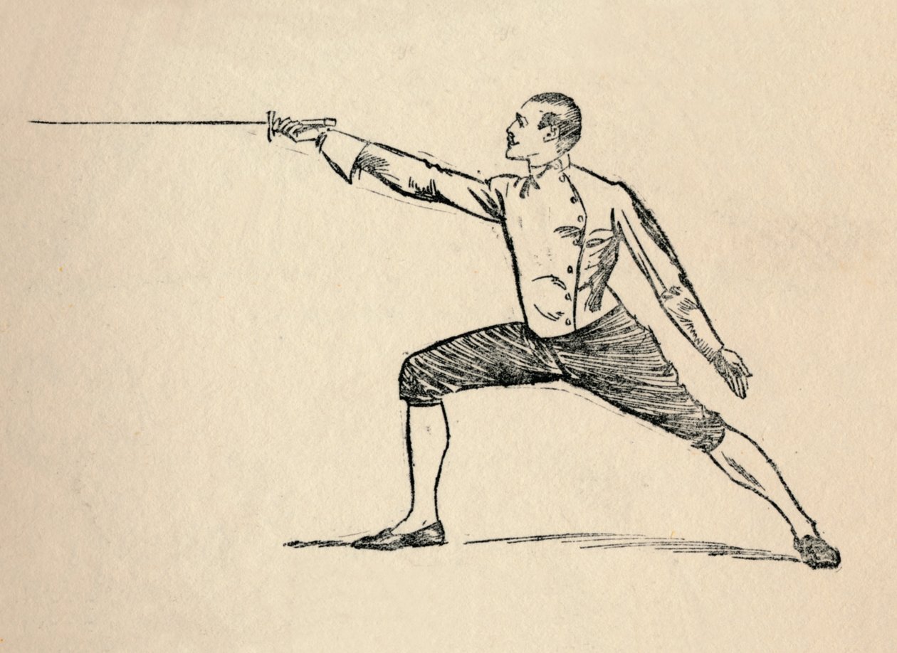 Tredje positionen - Fäktning, 1912 av Unbekannt