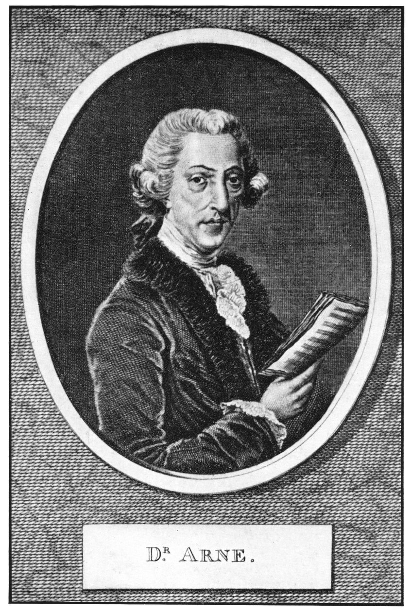 Thomas Augustine Arne 1710-1778, engelsk tonsättare av Unbekannt
