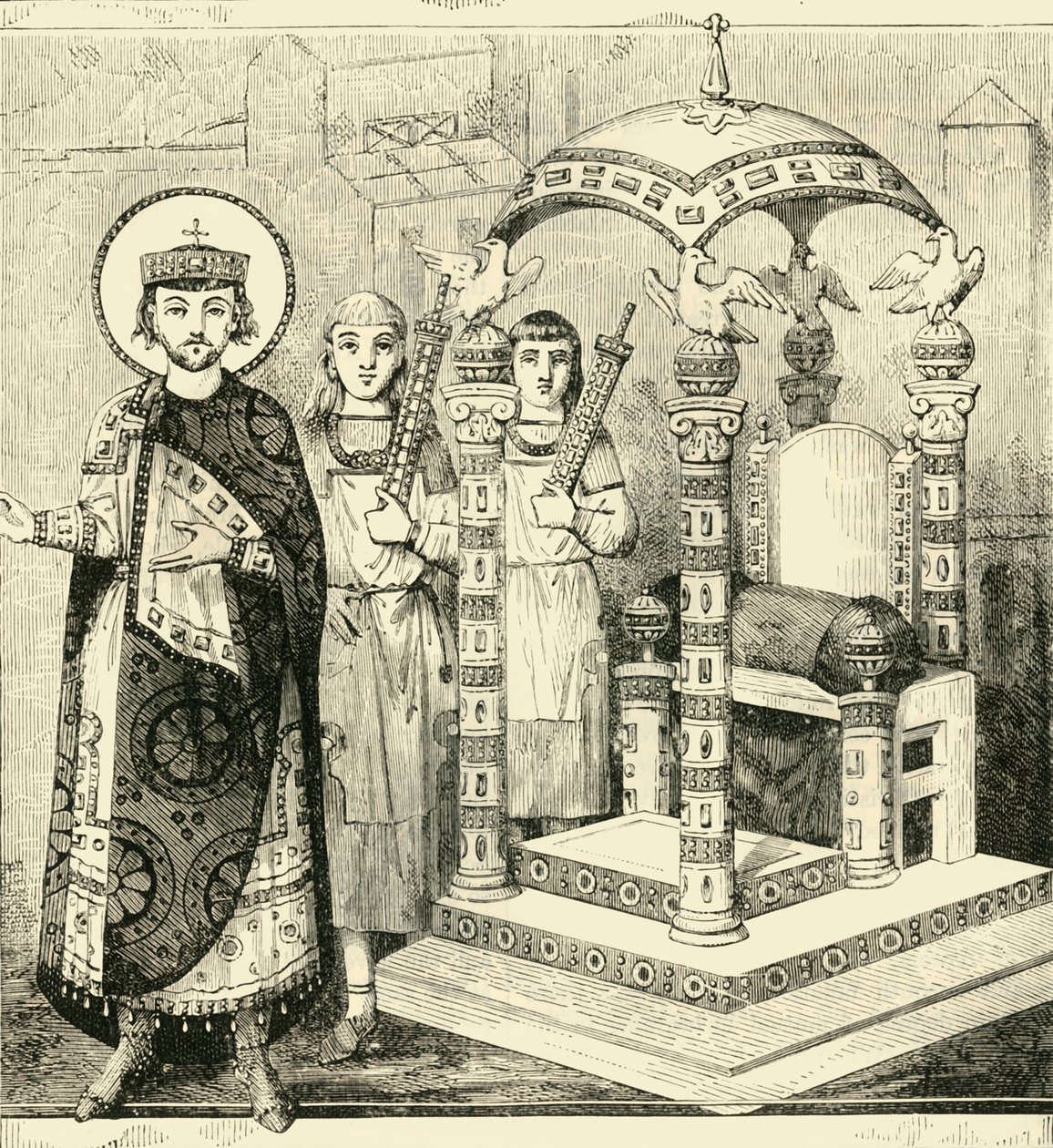 De bysantinska kejsarnas tron, 1890. av Unbekannt