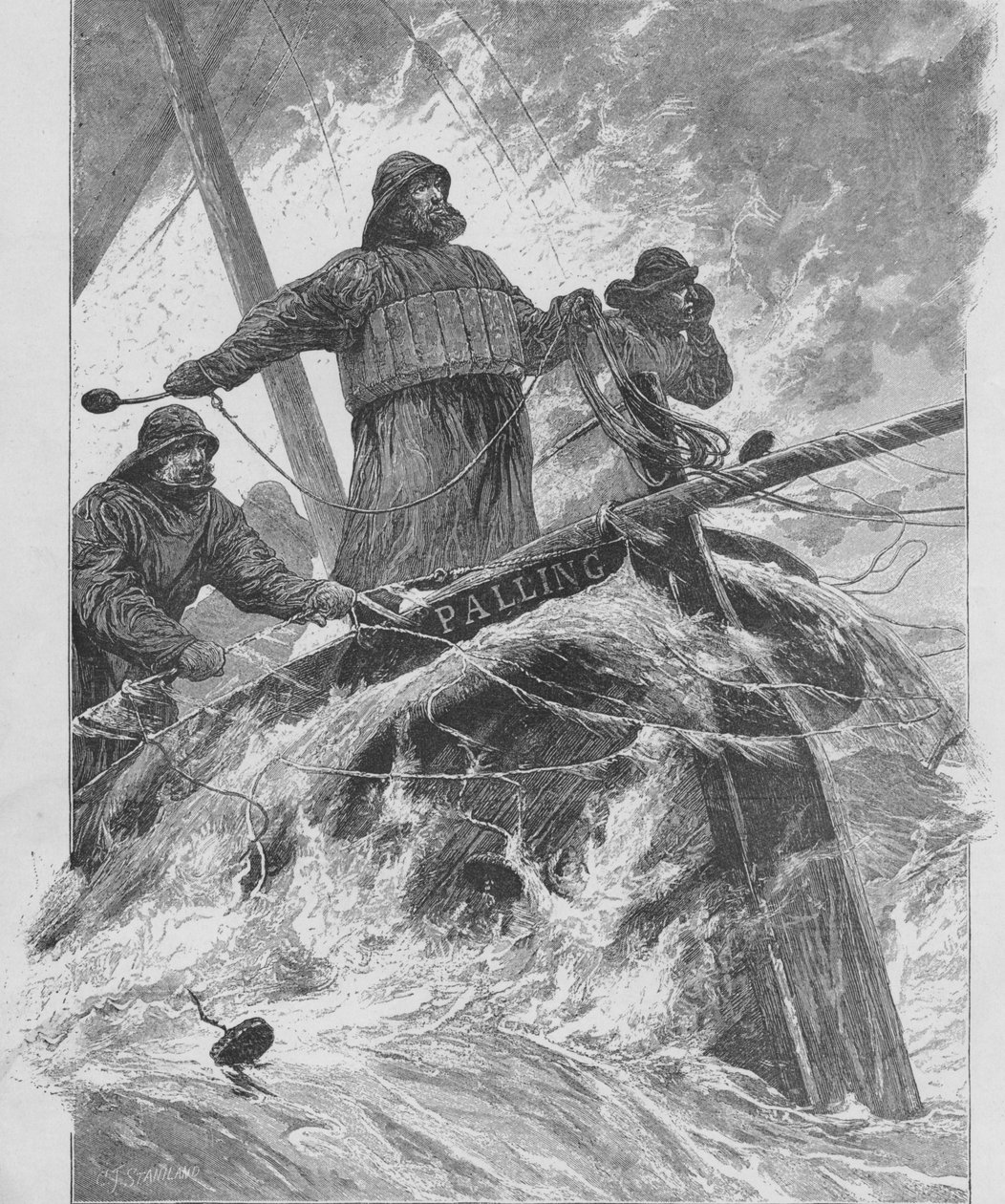 Kasta livslinjen, 1890. av Unbekannt