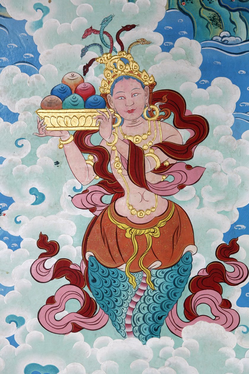 Tibetansk gudinna. Kopan kloster, Kathmandu, Nepal av Unbekannt