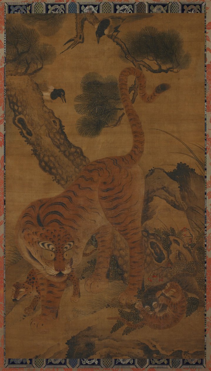 Tiger med ungar och skator, 1400-tal. av Unbekannt