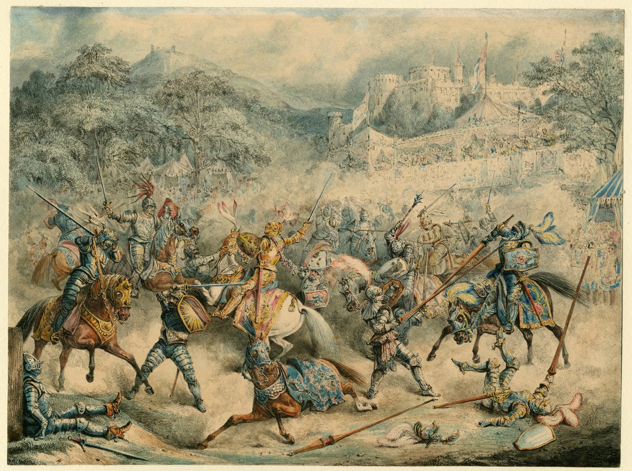 Riddarnas turnering, 1840 av Unbekannt