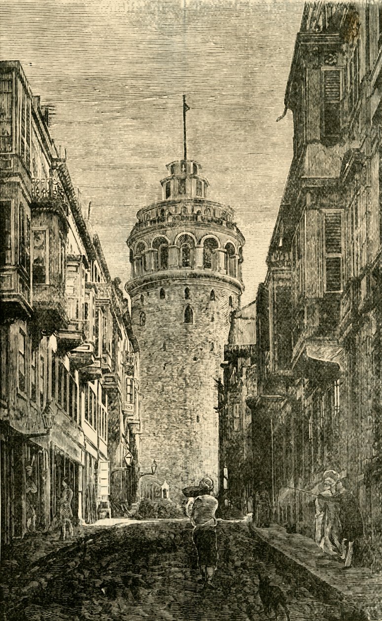 Tornet i Galata, Konstantinopel, 1890. av Unbekannt