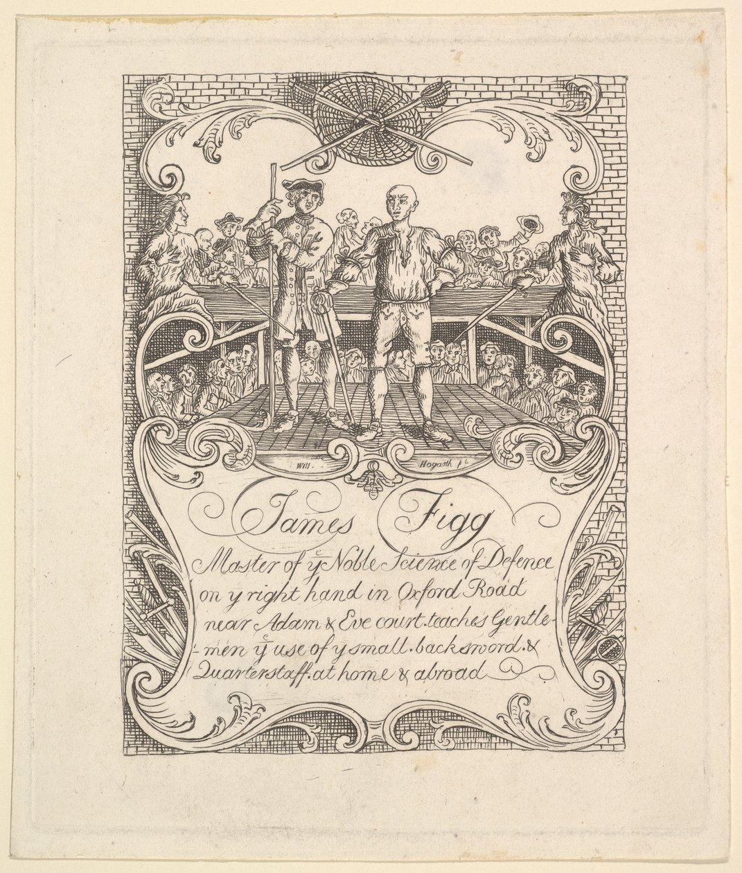 Byteskort för James Figg, 1790-talet. av Unbekannt
