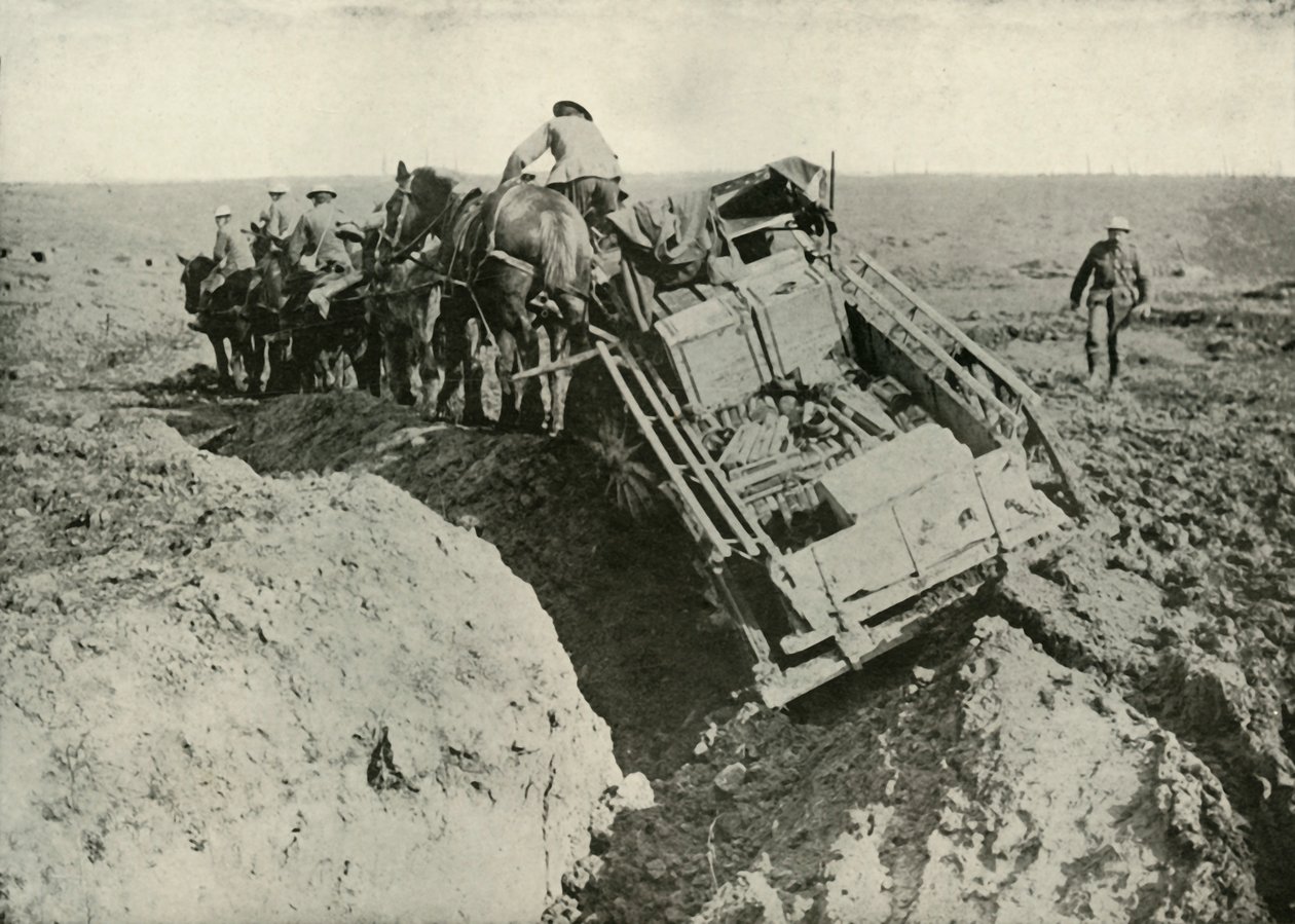 Transportsvårigheter vid fronten, 1919. av Unbekannt