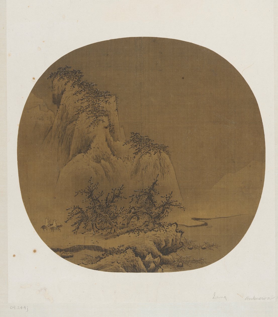 Resenärer i Snowy Mountains, 1100-1200-talet. av Unbekannt