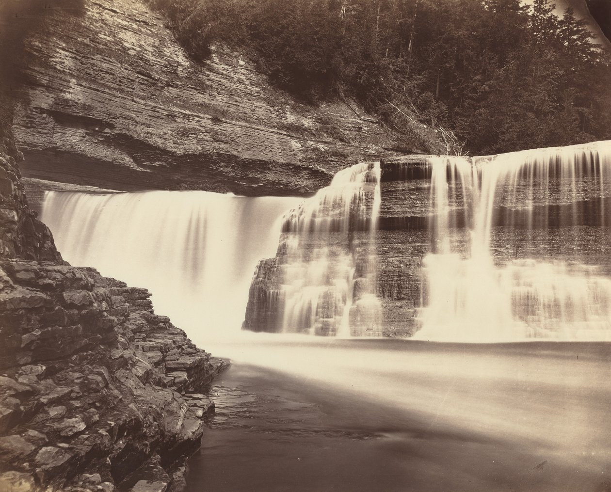 Trenton Falls, New York, ca. 1870. av Unbekannt