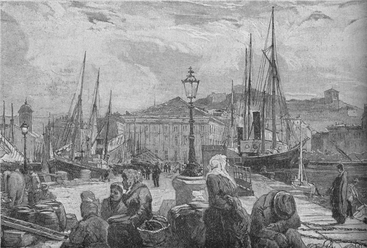 Triestes hamn, 1902 av Unbekannt