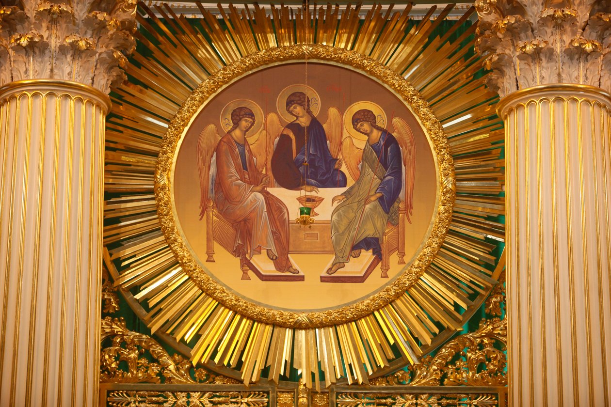 Trinity Cathedral ; Ikonostasen ; Sankt Petersburg Ryssland av Unbekannt