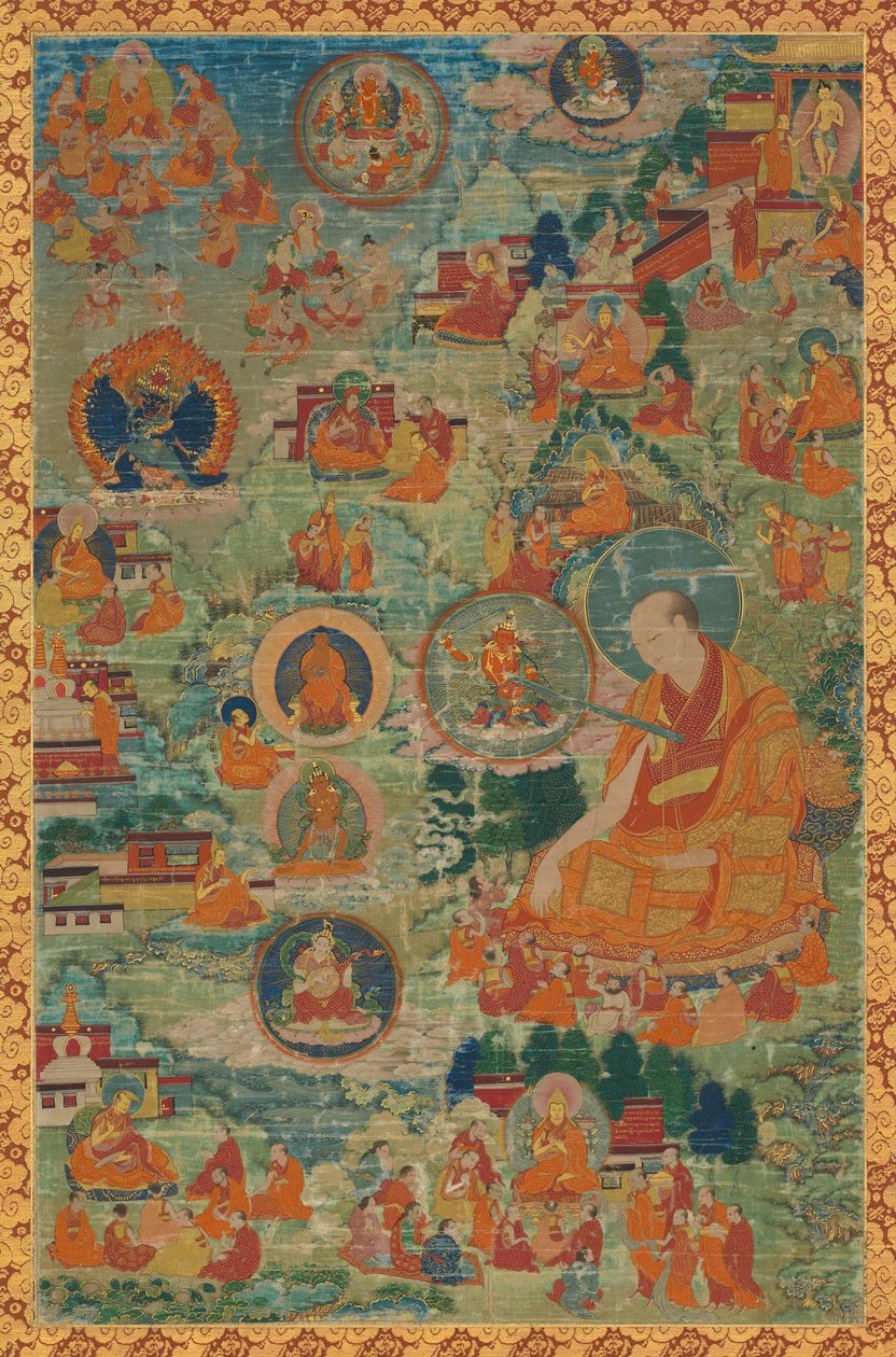 Tsong-kha-pa och scener ur hans liv, 1700-talet. av Unbekannt