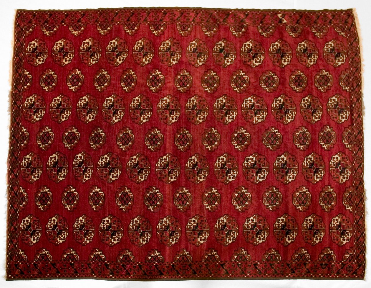 Turkmenska huvudmattan, 1870-talet. av Unbekannt