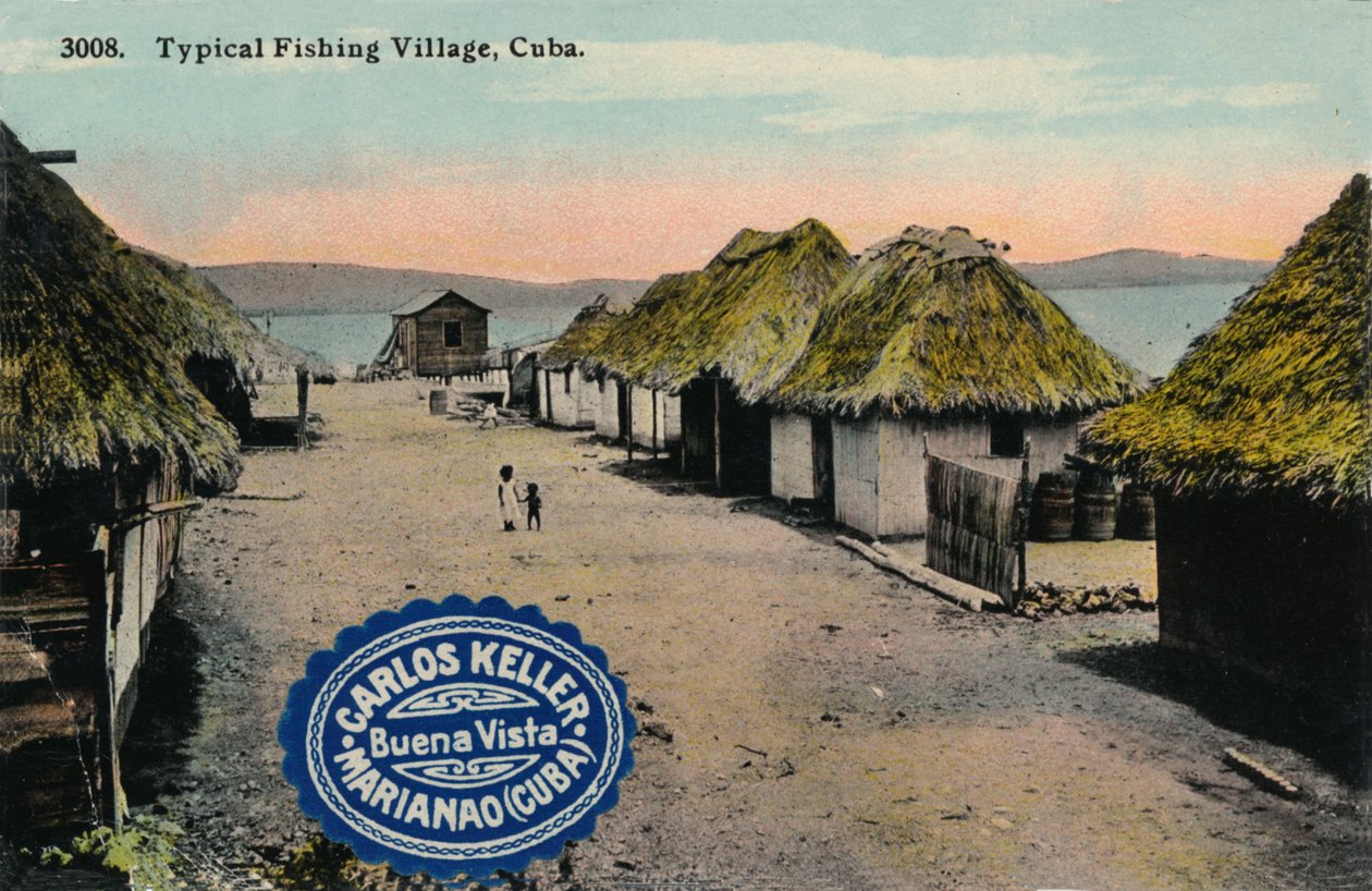 Typisk fiskeby, Kuba, 1912 av Unbekannt