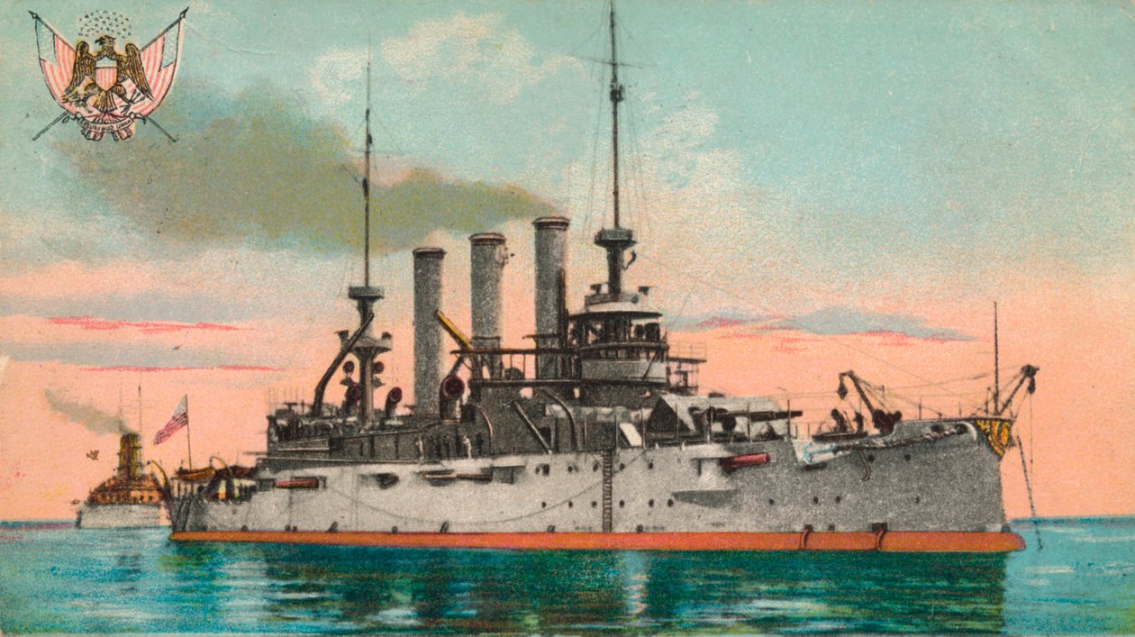 US Battleship Missouri, c1908 av Unbekannt
