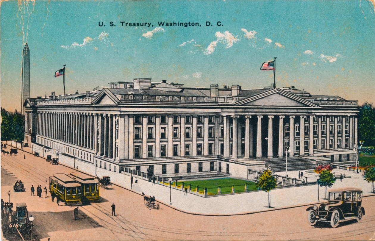 U.S. Treasury, Washington, DC, c1920-talet av Unbekannt
