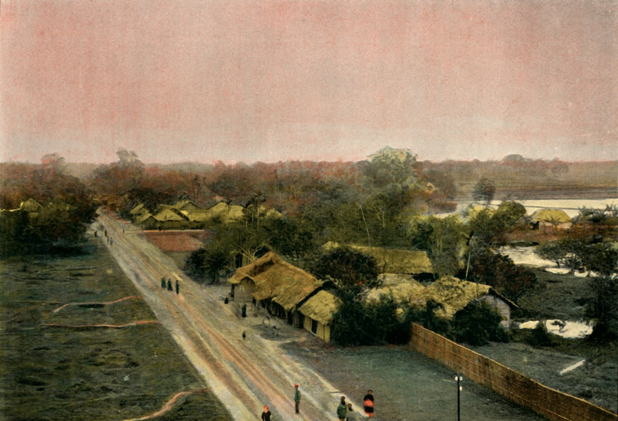Un Village Tonkinois, by i Tonkin, 1900. av Unbekannt
