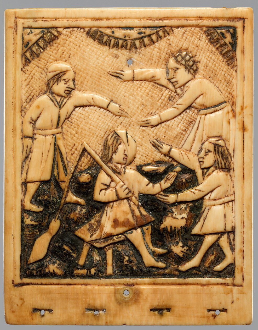 Övre blad av solur, tyska, ca. 1500. av Unbekannt
