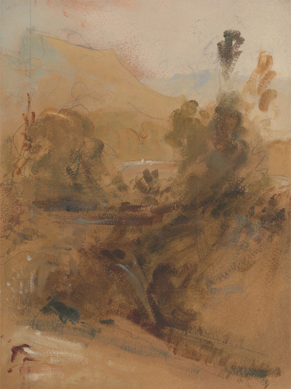 Upprättstående landskap, ca. 1830. av Unbekannt