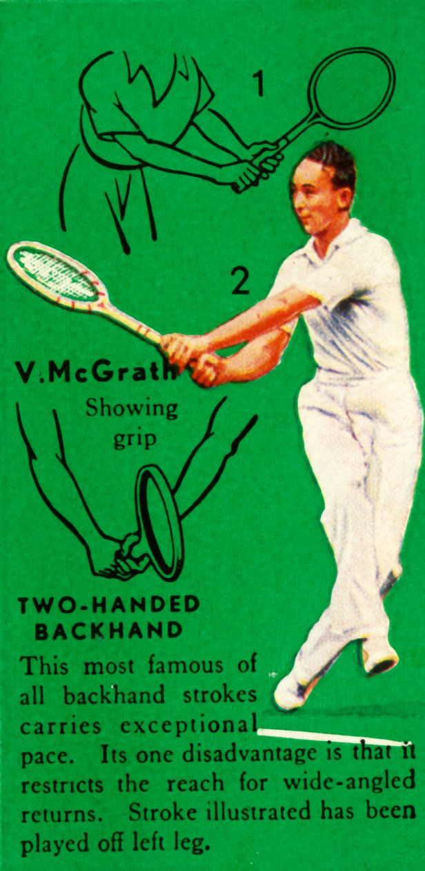 V. McGrath - Tvåhandsbackhand, c1935. av Unbekannt