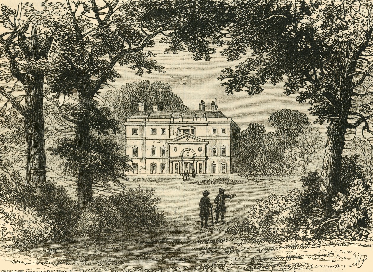 Vane House, år 1800, c1876. av Unbekannt
