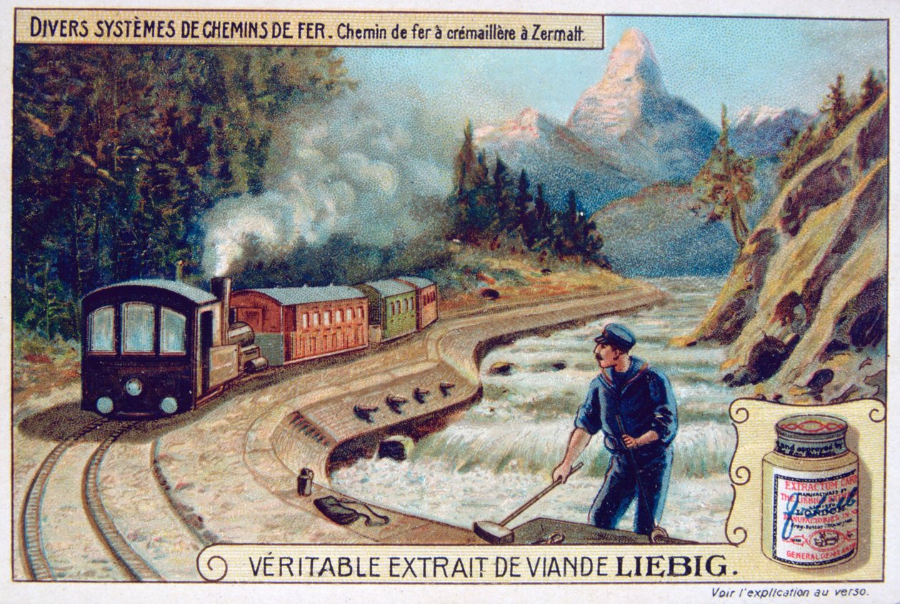 Olika järnvägssystem, Zermatt, Schweiz, c1900 av Unbekannt