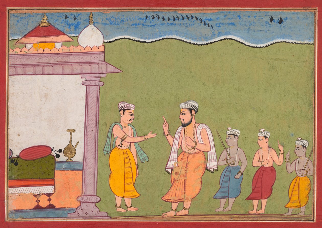 Vasudeva möter Nanda från den där Bhagavata Purana, ೧೬೧೦. av Unbekannt