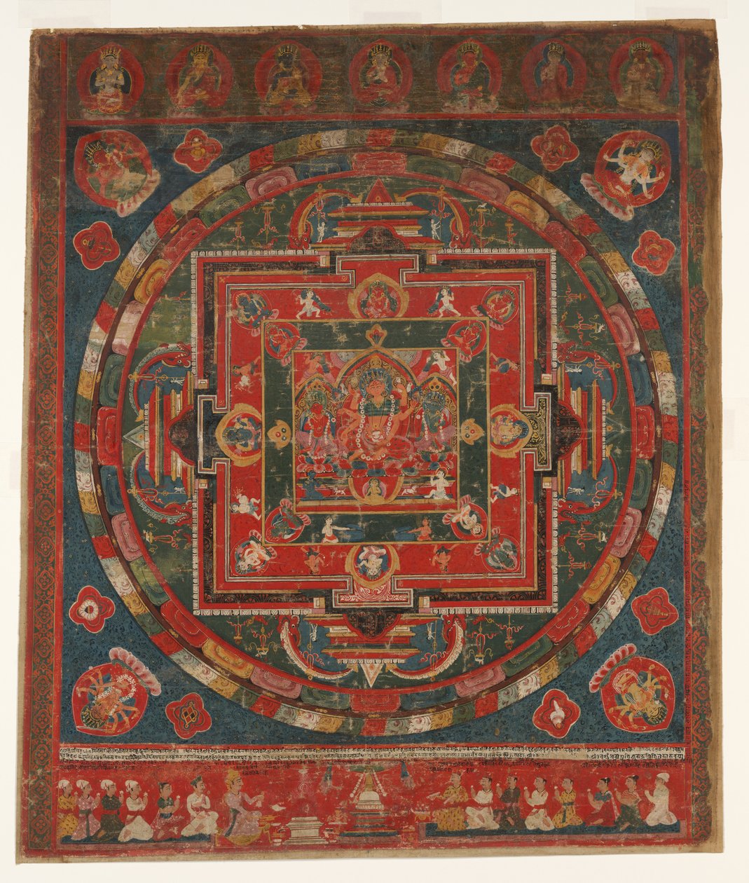 Vasudhara Mandala, daterad till 1777 Samvat 897. av Unbekannt