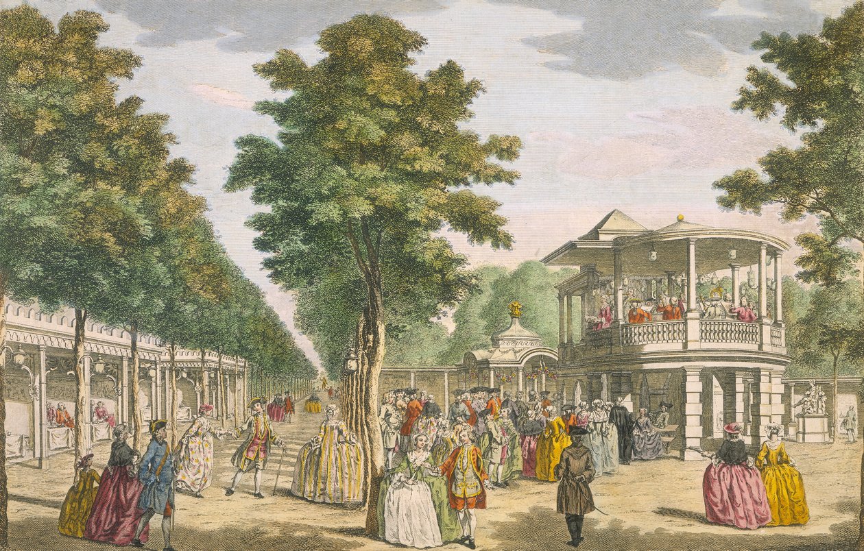 Vauxhall Gardens, Lambeth, 1700-talet av Unbekannt