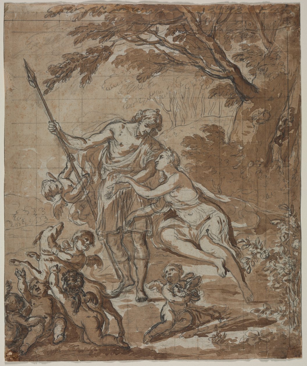Venus och Adonis, 1713. av Unbekannt