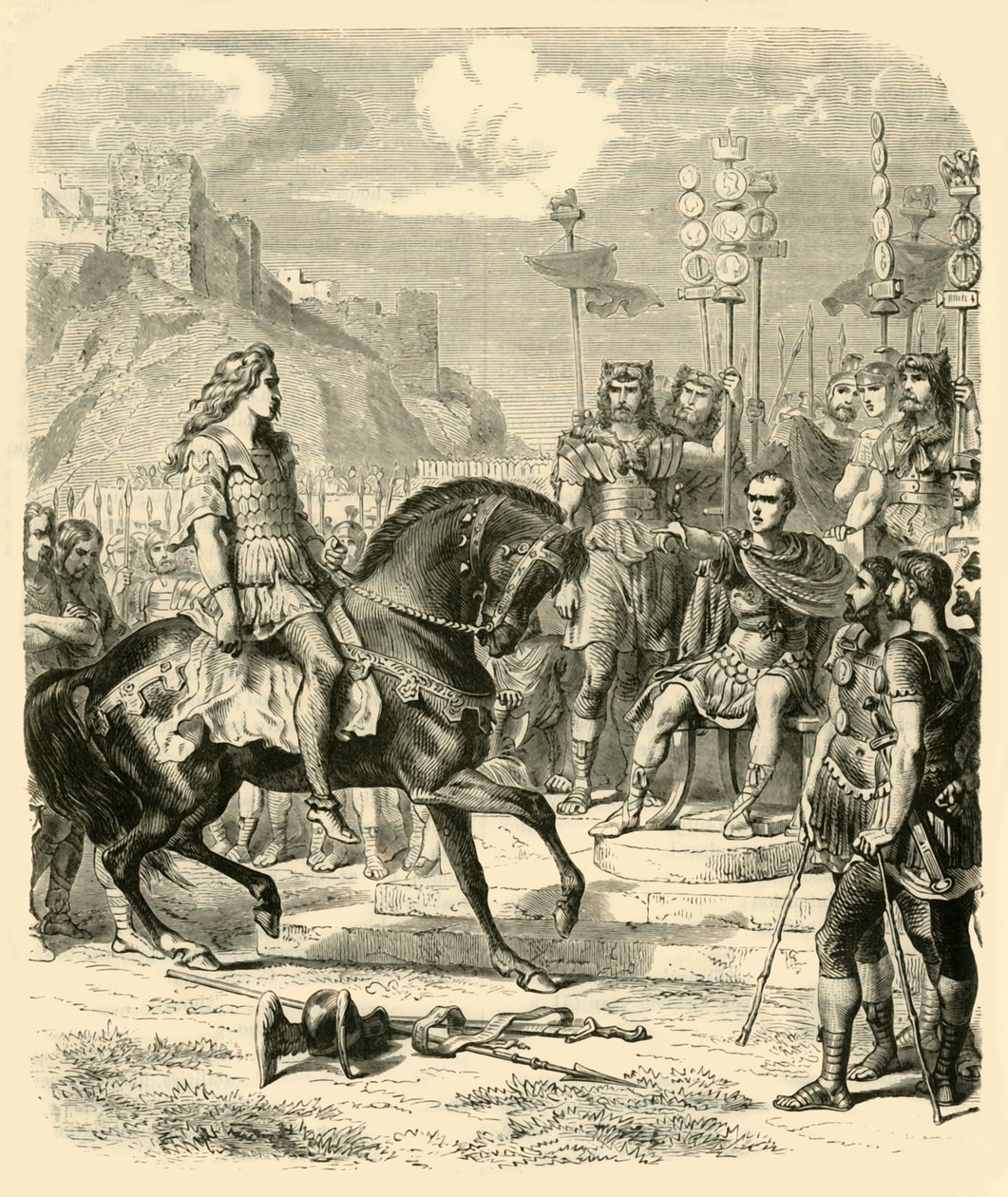 Vercingetorix före Caesar, 1890. av Unbekannt