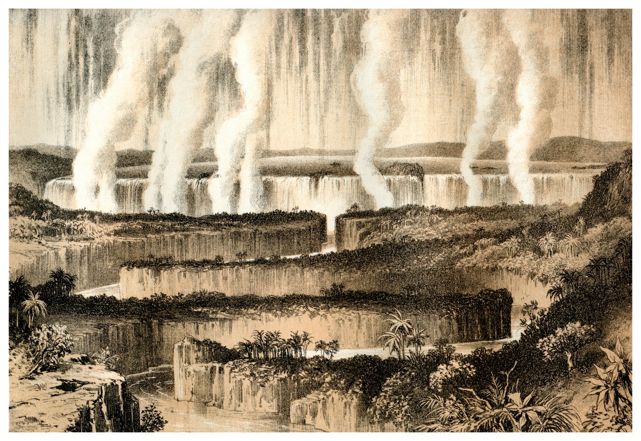 Victoriafallen i Zambesi, 1883 av Unbekannt