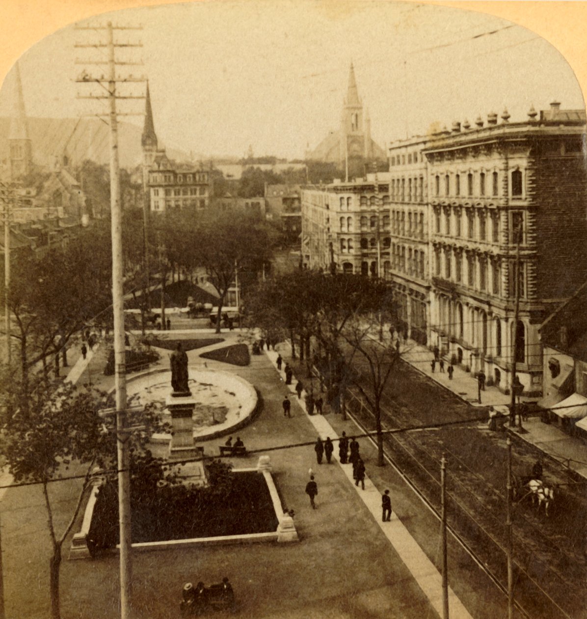 Victoria Square, Montreal, Kanada, 1904. av Unbekannt