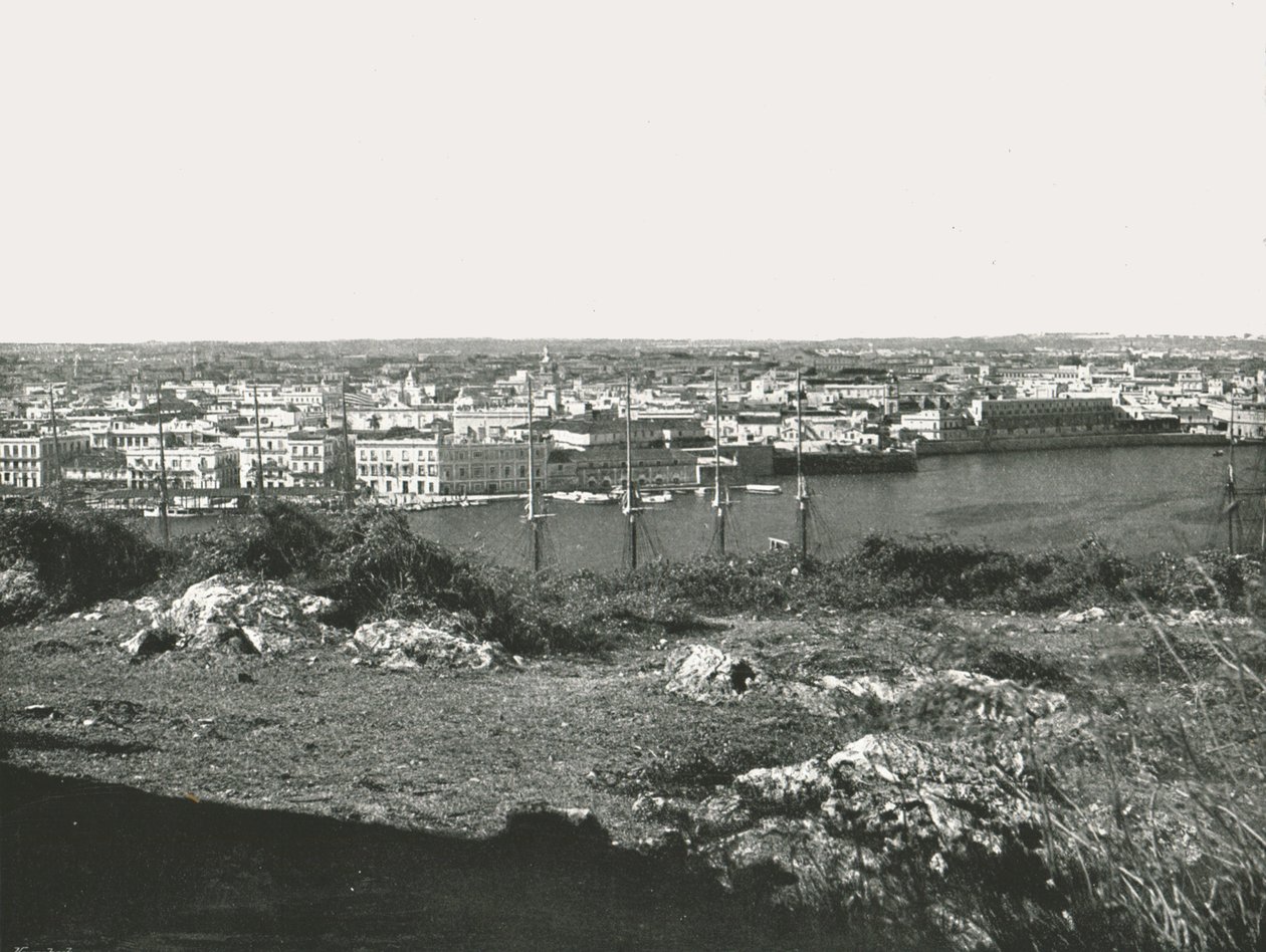 Utsikt över bukten, Havanna, Kuba, 1895. av Unbekannt