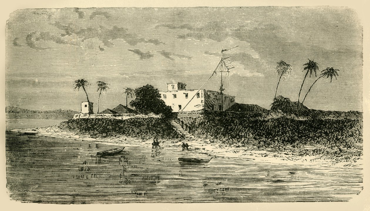 Utsikt vid mynningen av Hooghly, 1890. av Unbekannt