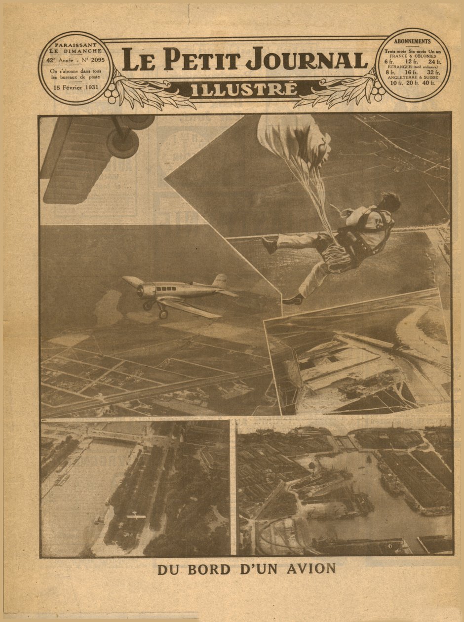 Utsikt från ombord på ett plan, 1931. av Unbekannt