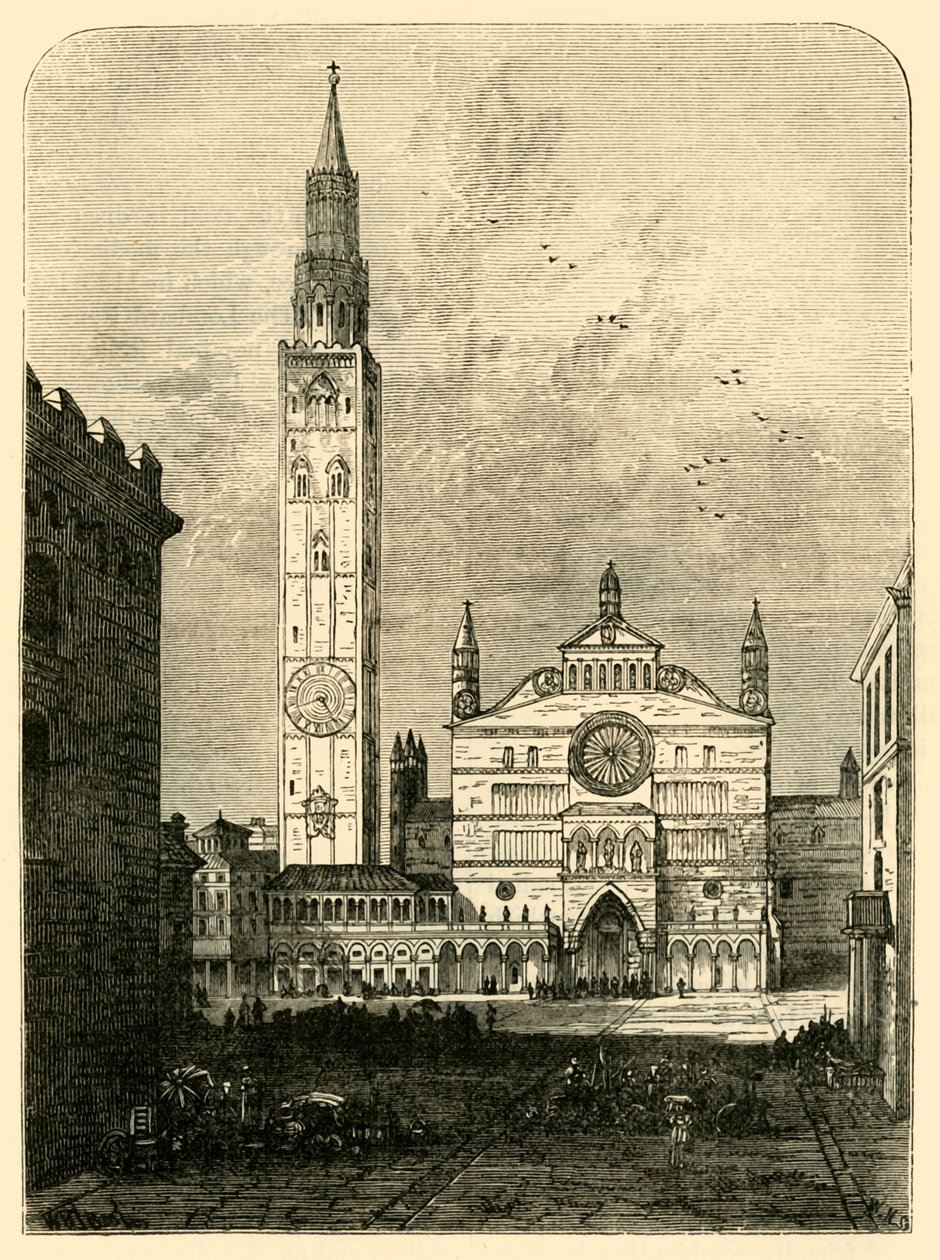 Utsikt i Cremona, 1890. av Unbekannt