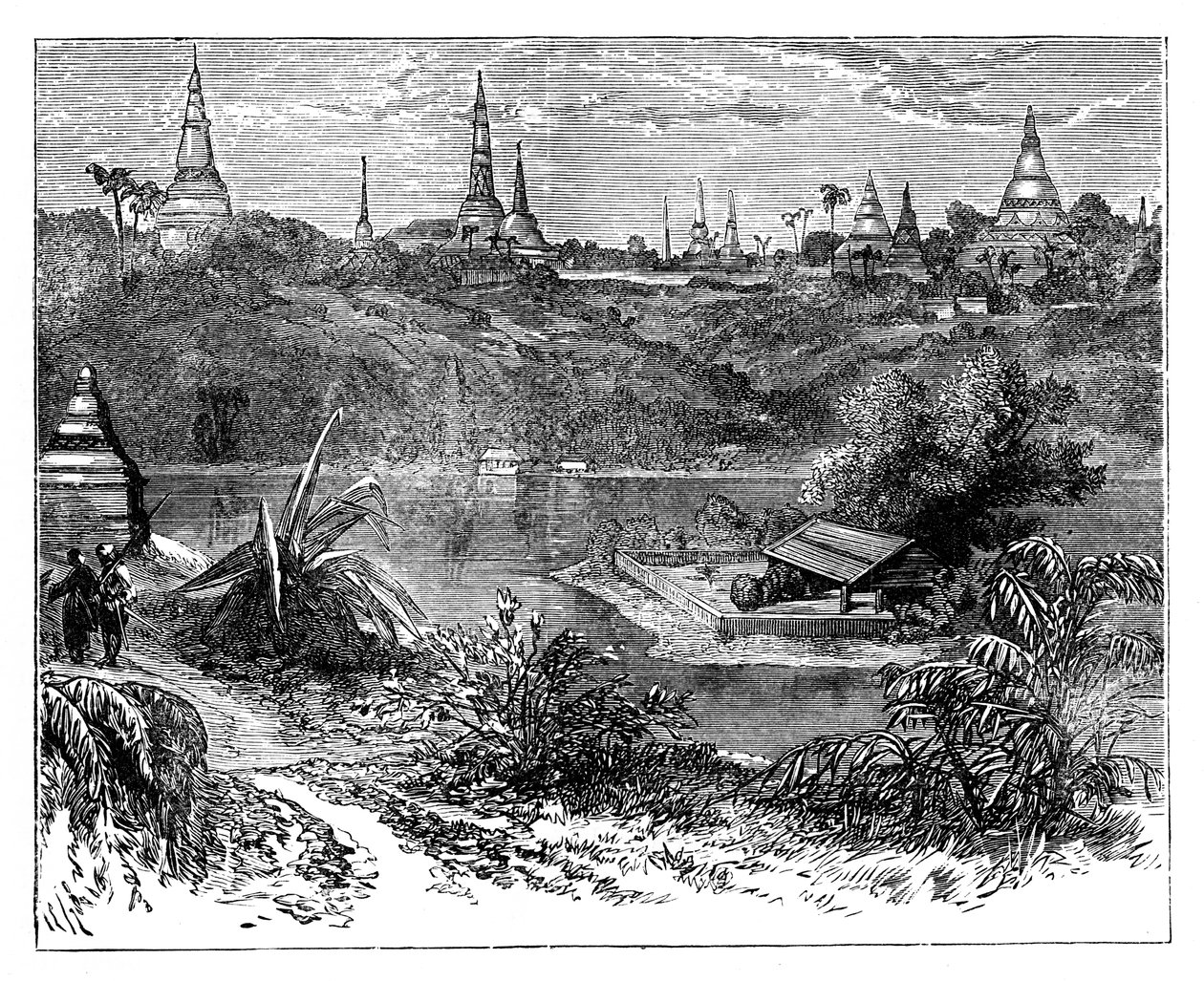 Utsikt nära Rangoon, Burma, c1888 av Unbekannt
