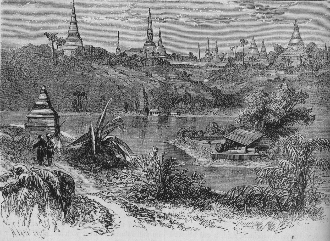 Utsikt nära Rangoon, c1880 av Unbekannt