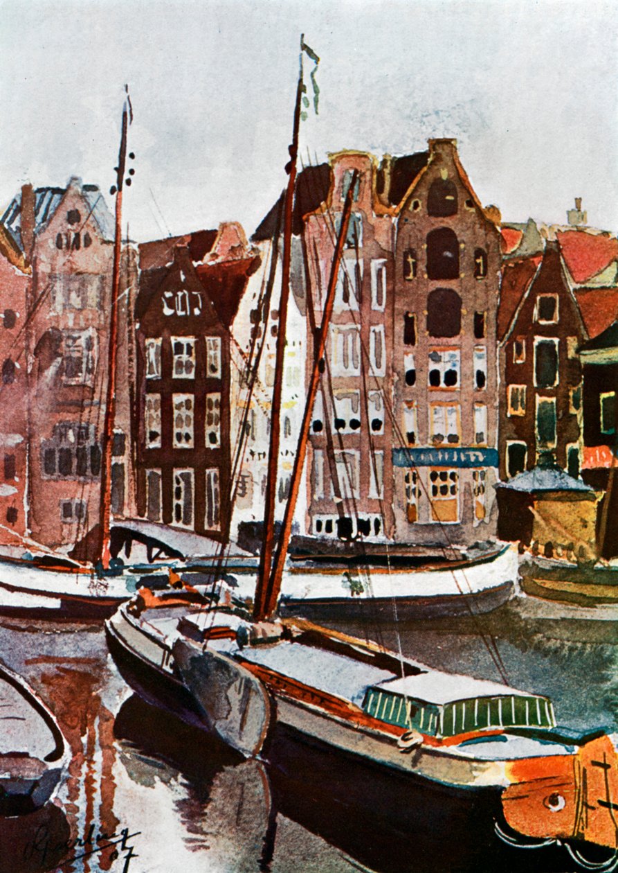 Utsikt över Amsterdam, 1907 1911-1912 av Unbekannt