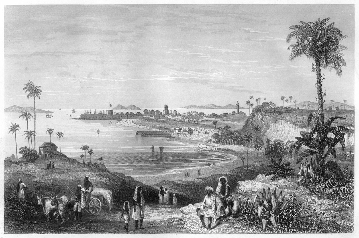 Vy över Bombay som visar fortet, c1860 av Unbekannt