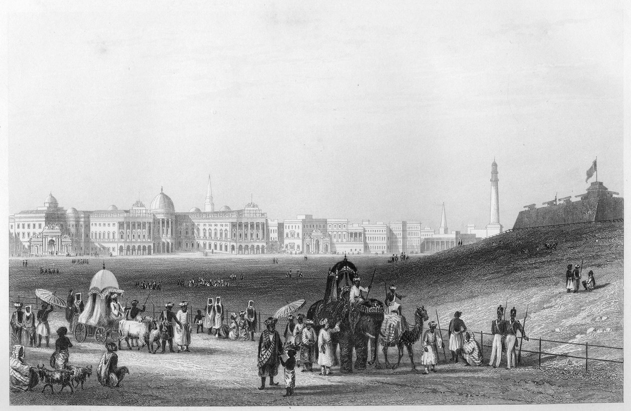 Utsikt över Calcutta från Esplanaden, c1860 av Unbekannt
